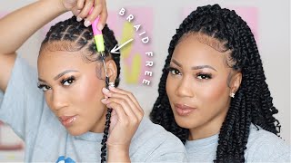 VERSATILE BRAIDLESS ILLUSION CROCHET PASSION TWIST FT TOYOTRESS [upl. by Ahern308]