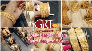 7 Grams Light Weight Trendy Daily Fancy wear Gold Bangles  GRT Gold Bangles Designs  Latest Models [upl. by Redvers508]