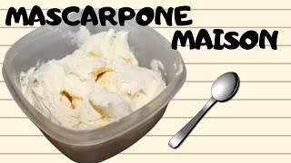 Mascarpone Fait Maison [upl. by Anawad722]