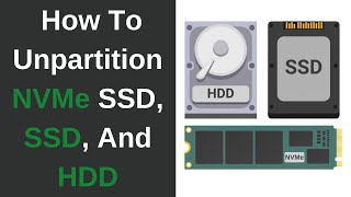 How To Unpartition Or Delete Partitions For Your SSD m2 NVMe SSD And HDD In Windows 10 [upl. by Ardelis333]