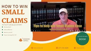 How to win a small claims court lawsuit [upl. by Rimat]