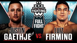 Full Fight  Justin Gaethje vs Luiz Firmino Lightweight Title Bout  WSOF 34 2016 [upl. by Brawner]