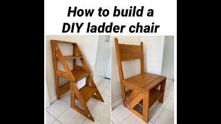 How to build a DIY step ladder chair [upl. by Nydia]