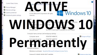 How To Crack Active Windows 10 ProHomeEnterprise  Permanently WINDOWS 10 Pro [upl. by Nylsirk563]