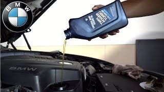 BMW F30 328i Oil Change DIY [upl. by Yrelav152]