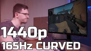 AOC CQ32G2SE Review  32” Curved 1440p 165Hz Monitor  TechteamGB [upl. by Lledra]