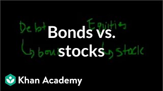 Bonds vs stocks  Stocks and bonds  Finance amp Capital Markets  Khan Academy [upl. by Hattie]