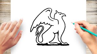 How to Draw Griffin Mythical Creature [upl. by Nnaoj]