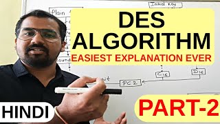 DES  Data Encryption Standard  Algorithm Part2 Explained in Hindi l Network Security [upl. by Muffin]