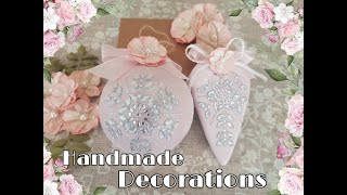 HANDMADE CHRISTMAS ORNAMENTS  DIY TUTORIAL [upl. by Thom975]