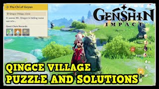 Genshin Impact Qingce Village Puzzle and Solutions The Chi of Guyun World Quest Fragment Locations [upl. by Krum2]