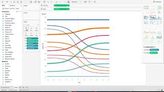 Create Sankey Chart in Tableau 2020 done in 10mins with superstore data [upl. by Pearle85]