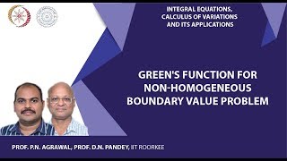 Greens function for nonhomogeneous boundary value problem [upl. by Lorrie]