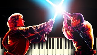 STAR WARS ANAKIN vs OBIWAN  Piano Tutorial [upl. by Akinet227]