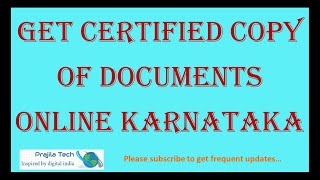 GetDownload Certified Copy of Registered Documents Online Karnataka [upl. by Attenborough]