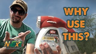 How to Use Ortho Dial n Spray Hose End Sprayer  NExt DIY Lawn Care Tips [upl. by Nerrak]