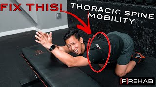 4 Exercises to IMPROVE Your Stiff MidBack Thoracic Spine Mobility [upl. by Aibat]