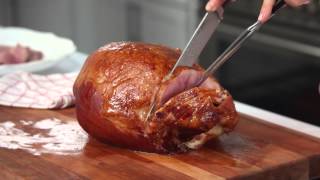 How to Carve a Ham  Real Simple [upl. by Ardnuasal]