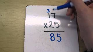 Multiplying 2 digit numbers example 1 [upl. by Ramirol]