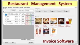 Restaurant Management System  Invoice Software [upl. by Lyrehs]