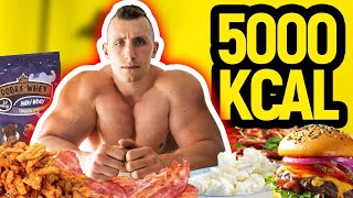 JAK ZOSTAĆ BESTIĄ DZIEŃ JEDZENIA 5000 kcal [upl. by Elletnwahs]