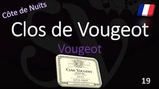 How to Pronounce Clos de Vougeot Burgundy Grand Cru Wine Pronunciation Pinot Noir [upl. by Phaedra]