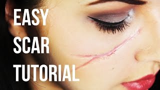 Easy Realistic Scar  SFX Makeup Tutorial [upl. by Ferullo26]