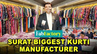 SURAT BIGGEST KURTI MANUFACTURER  THE FAB FACTORY [upl. by Aniras]