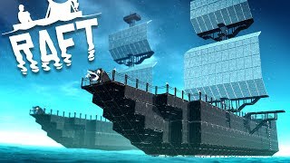 Creating a Massive Pirate Ship Raft  Raft Gameplay [upl. by Enylhsa]