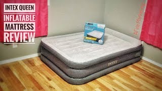 Intex DuraBeam Deluxe Airbed Review [upl. by Wickner]