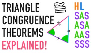 Triangle Congruence Theorems Explained ASA AAS HL [upl. by Niltiac66]