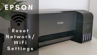 How to reset network or WiFi settings of Epson printer L3150 [upl. by Aimit]