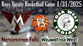 Boys HS Varsity Basketball Menomonee Falls VS Wauwatosa West [upl. by Roderica468]