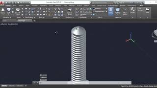 Como hacer una tornillo en Autocad 3D [upl. by Omar415]