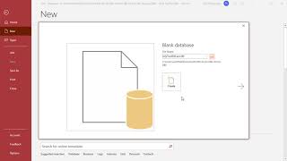 How to Create a Blank Database in MS Access  Office 365 [upl. by Nnylecyoj758]