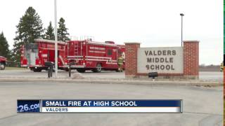 Small fire at Valders High School [upl. by Melquist]