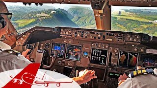 CHALLENGING LANDING QUITO  BOEING 747 COCKPIT VIEW  4K [upl. by Karee869]