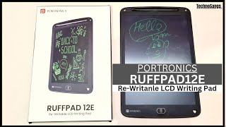 Portronics Ruffpad 12E ReWritable LCD writing pad review in Hindi304 cm por 1577under 1000 [upl. by Aniala]