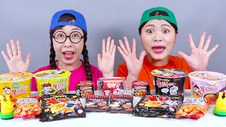 Convenience Store Spicy Food Mukbang DONA [upl. by Dnalram]