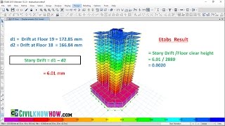 Etabs 2015  Torsional Irregularity check with seismic loads [upl. by Gilpin]