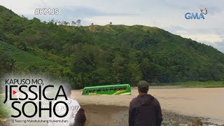 Kapuso Mo Jessica Soho Buwis buhay na pagtawid ng bus sa ilog viral [upl. by Warila]