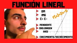 FUNCIÓN LINEAL Análisis completo  Matemática 51 UBACBC [upl. by Iaw]