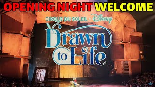 OPENING NIGHT Drawn To Life Cirque Du Soleil Welcome  Disney Springs [upl. by Enidualc655]