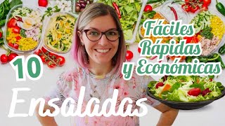 10 RECETAS DE ENSALADAS Fáciles y Económicas [upl. by Assil]