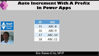 Auto increment with Prefix In Power Apps [upl. by Thomasa]