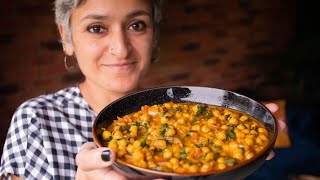 Delicious chickpea spinach curry  Food with Chetna [upl. by Allista]