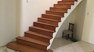 INSTALACIÓN DE PASOS PARA ESCALERA EN MADERA PUMAQUIRO Soy Carpintero [upl. by Orual]