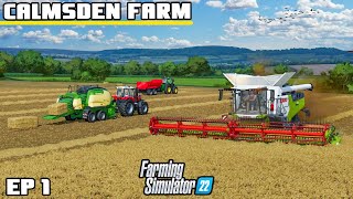 THE ADVENTURE BEGINS  Calmsden Farm  Farming Simulator 22  Episode 1 [upl. by Enined]