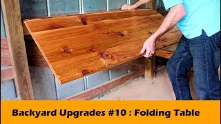 Simple Fold Down Table Bar DIY  Backyard Upgrades 10 [upl. by Eat]