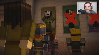 Youtubers React To THEMSELVES In Minecraft Story Mode [upl. by Eisse841]